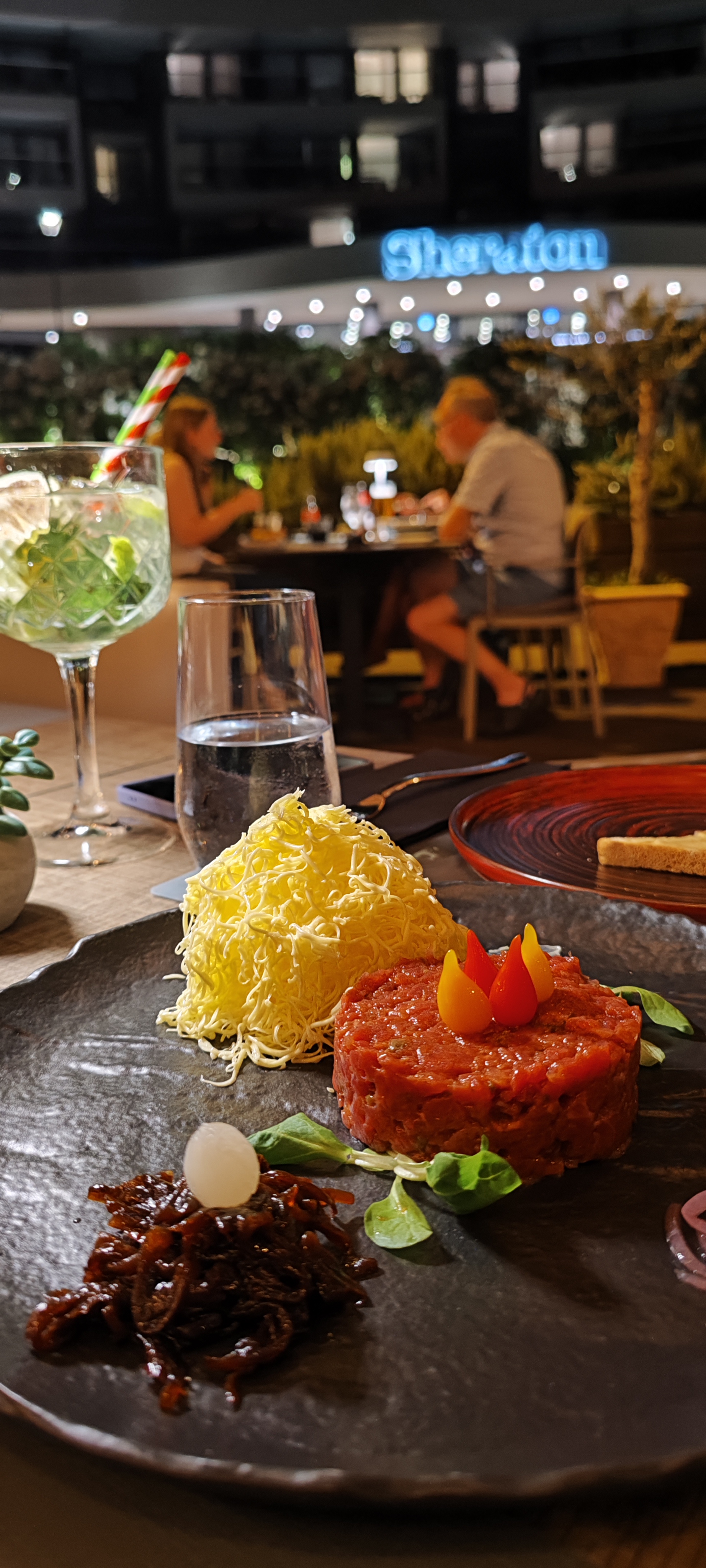 Gourmet meat dish at Restaurant Ruzmarin in Srebreno near Dubrovnik