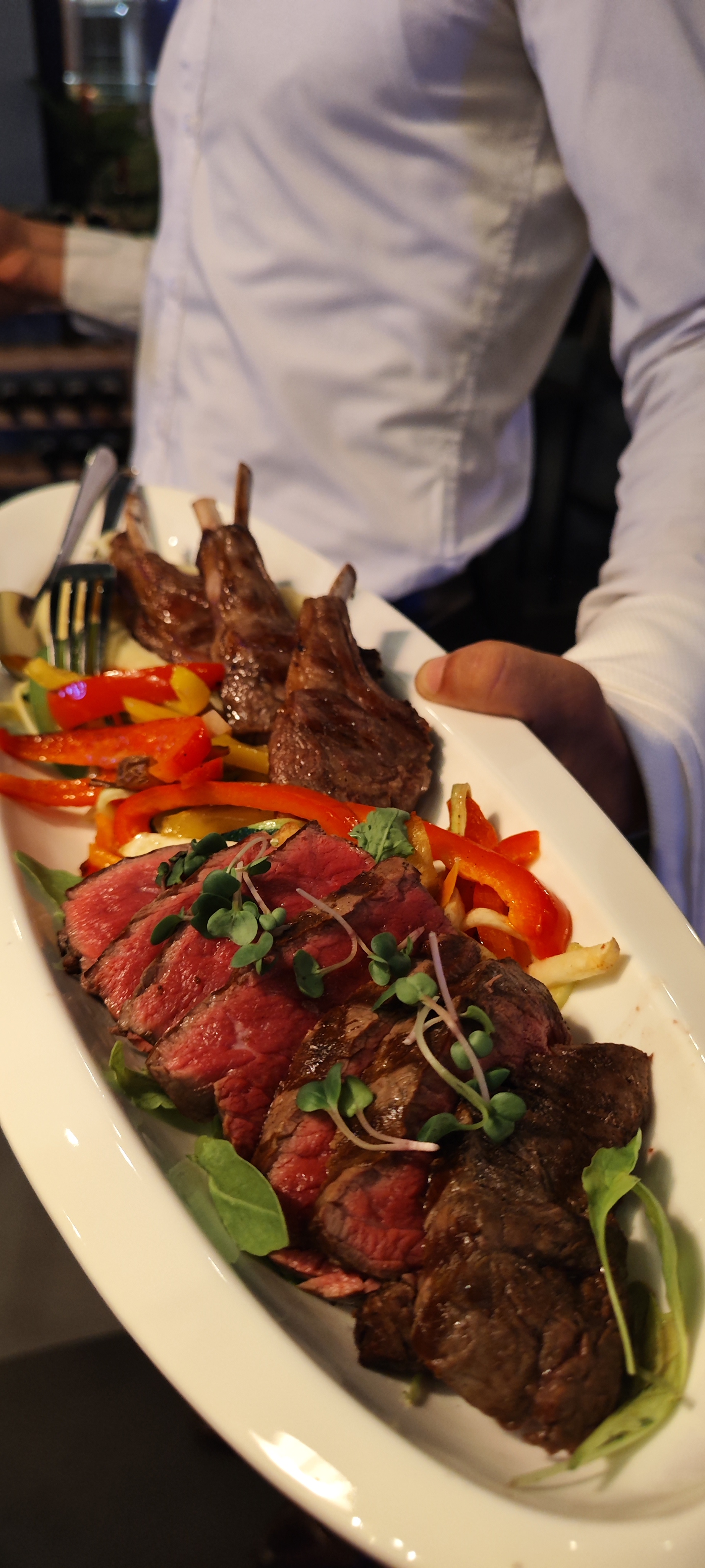 Meat dish served at Restaurant Ruzmarin near Dubrovnik